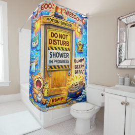 Funny Do Not Disturb Shower Curtain Duschvorhang