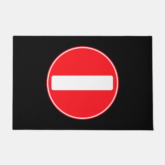 Funny "Do not Enter" Symbol Introvertieren antisoz Fußmatte (Vorderseite)