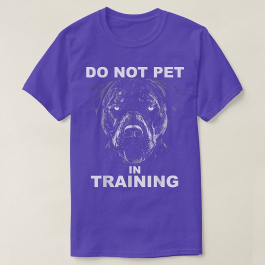 Funny Do not pet Pit Bull Dog Training T-Shirt (Design vorne)