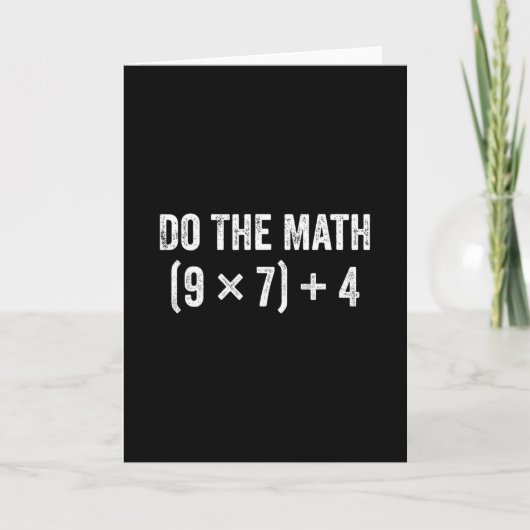 Funny Do The Math 67 Meme Karte (Vorderseite)