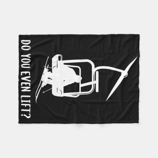 Funny Do You Even Lift Ski Fleecedecke (Vorderseite (Horizontal))