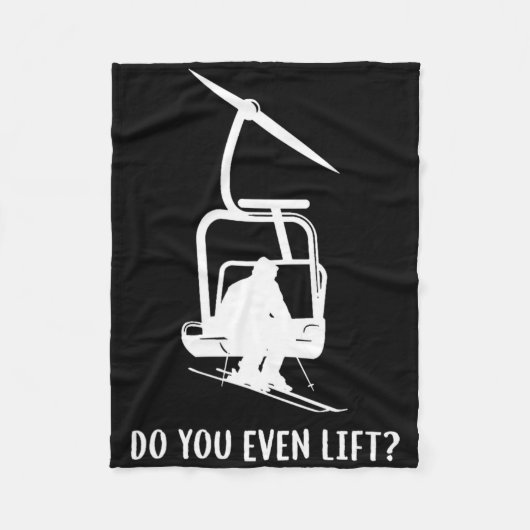 Funny Do You Even Lift Ski  Fleecedecke (Vorderseite)