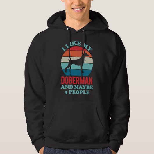 Funny Doberman 207 Hoodie (Vorderseite)