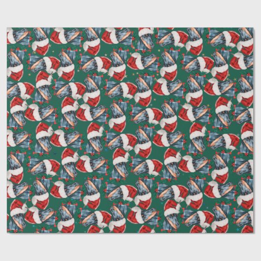 Funny Doberman Christmas Pattern Geschenkpapier (Flach)