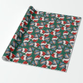 Funny Doberman Christmas Pattern Geschenkpapier (Ungerollt)