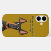 Funny Doberman Dog Black Tan Mustard Yellow Case-Mate iPhone Hülle (Rückseite (Horizontal))