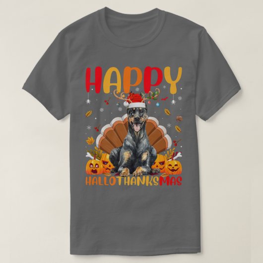 Funny Doberman Dog Lover Happy Doberman HalloDanke T-Shirt (Design vorne)