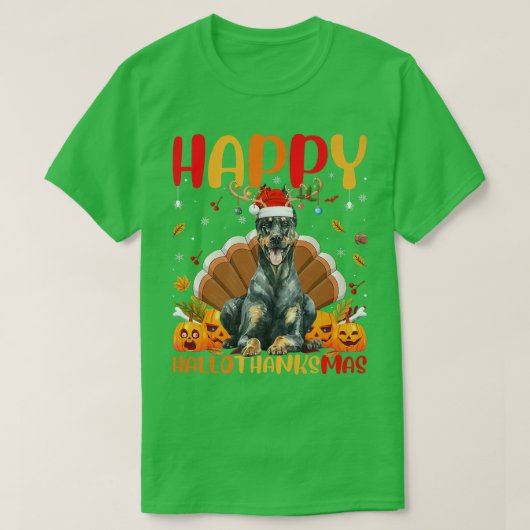 Funny Doberman Dog Lover Happy Doberman HelloThank T-Shirt (Design vorne)