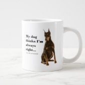 Funny Doberman / Ehefrau Jumbo Tasse (Rechts)