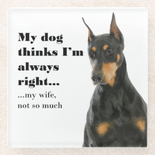 Funny Doberman / Ehefrau Untersetzer