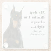 Funny Doberman / Ehefrau Untersetzer (Rückseite)
