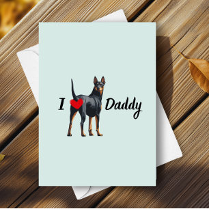 Funny Doberman from Pet Hund Hintern Bum Fathday Dankeskarte