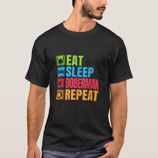 Funny Doberman Gift Eat Sleep Doberman Repeat Tank (Vorderseite)
