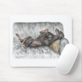 Funny Doberman on Sofa Mousepad (Mit Mouse)
