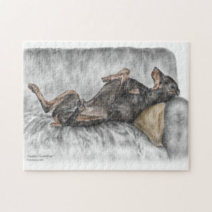 Funny Doberman on Sofa Puzzle