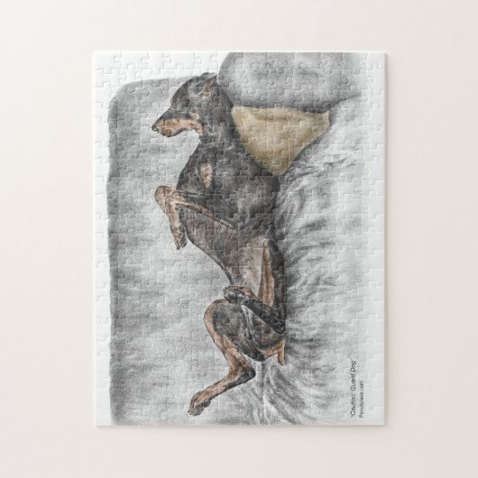 Funny Doberman on Sofa Puzzle (Vertikal)