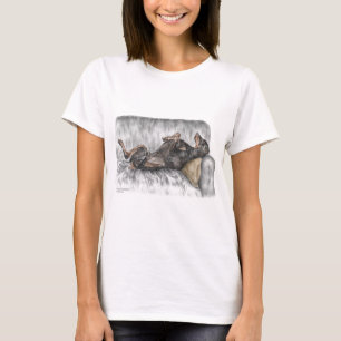 Funny Doberman on Sofa T-Shirt