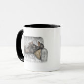 Funny Doberman on Sofa Tasse (Vorderseite Links)