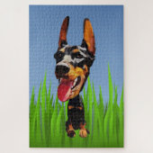 Funny Doberman Pinscher 1014 PC Puzzle (Vertikal)
