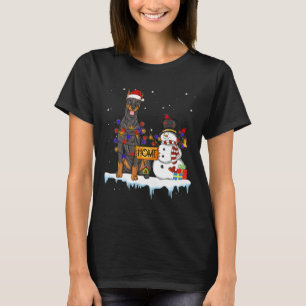 Funny Doberman Pinscher Dog Weihnachten T-Shirt