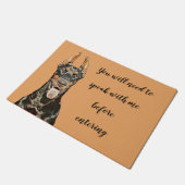 Funny Doberman Pinscher Doormat Fußmatte (Schrägansicht)