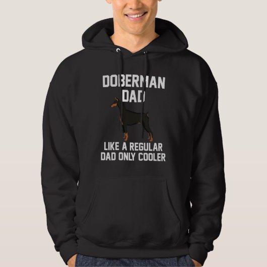 Funny Doberman Vater Hoodie (Vorderseite)
