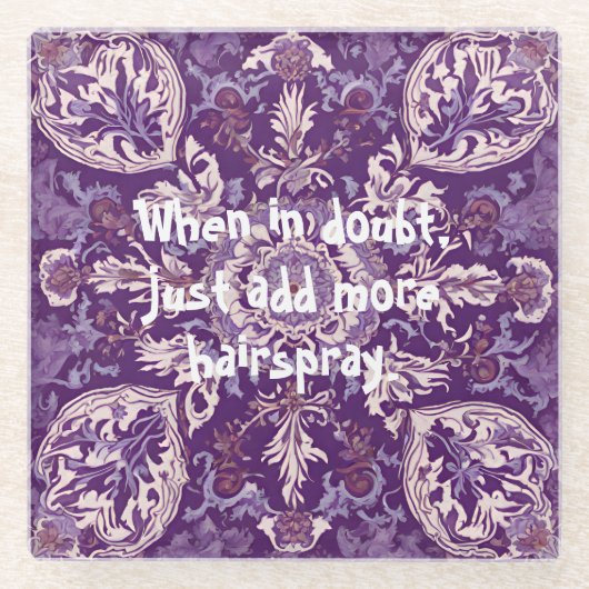 Funny doch Elegante Weihnachtsgeschenke für Friseu Glasuntersetzer (Vorderseite)