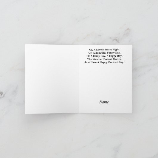 Funny Docs Day Grußkarte Karte (Innenseite)