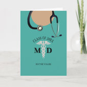 Funny Docs Graduate Coat Stethoscope Name Karte (Vorderseite)