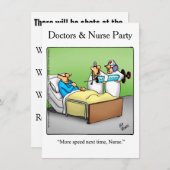 Funny Docs & Nurses Party Einladungen (Vorne/Hinten)