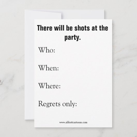 Funny Docs & Nurses Party Einladungen (Rückseite)