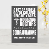 Funny Doctor Abschluss Grußkarte Karte (Gelbe Blume)