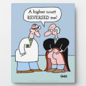 Funny Doctor and Judge Physical Exam Cartoon Fotoplatte (Vorderseite)