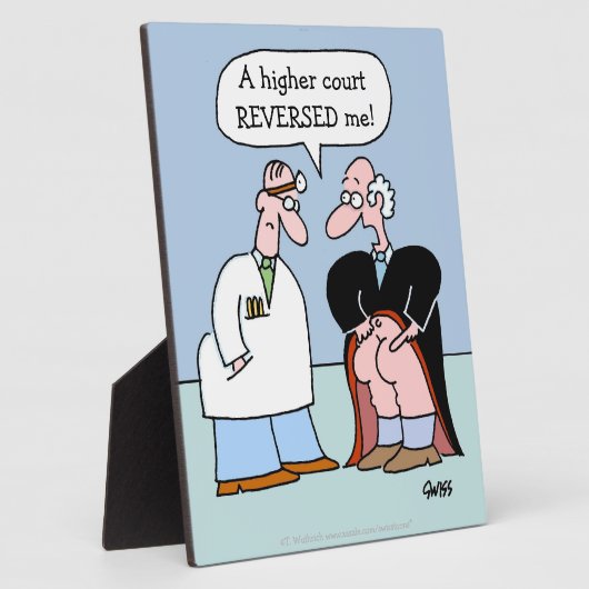 Funny Doctor and Judge Physical Exam Cartoon Fotoplatte (Seite)