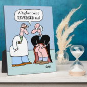 Funny Doctor and Judge Physical Exam Cartoon Fotoplatte (Seite)