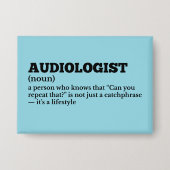 Funny Doctor Audiologe Definition Button (Vorderseite)