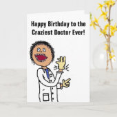 Funny Doctor Cartoon Karte (Gelbe Blume)