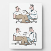 Funny Doctor Checking Reflex Physical Exam Desk Fotoplatte (Vorderseite)