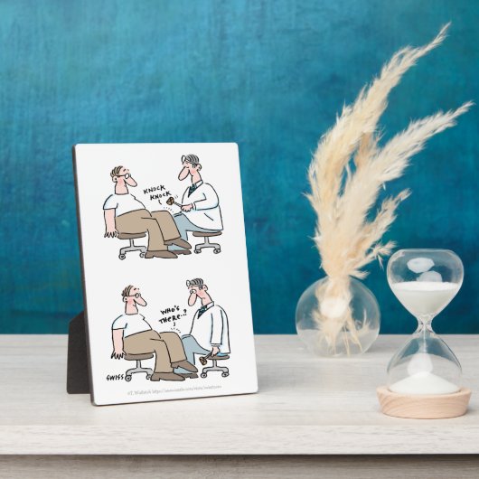Funny Doctor Checking Reflex Physical Exam Desk Fotoplatte (Seite)