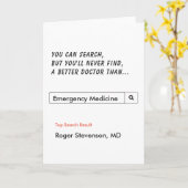 Funny Doctor danke Ihnen für die Notfallmedizin Karte (Gelbe Blume)