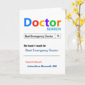 Funny Doctor danke Ihnen für die Notfallmedizin Karte (Gelbe Blume)