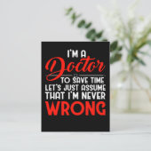 Funny Doctor Degree Humor Postkarte (Stehend Vorderseite)
