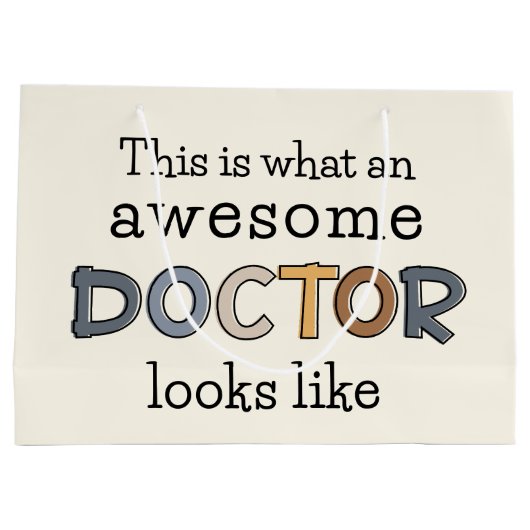 Funny Doctor Gifts | Phantastischer Arzt Große Geschenktüte (Rückseite)