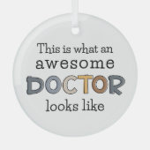 Funny Doctor Gifts | Phantastischer Arzt Ornament Aus Glas (Vorderseite)