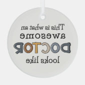 Funny Doctor Gifts | Phantastischer Arzt Ornament Aus Glas (Rückseite)
