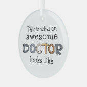 Funny Doctor Gifts | Phantastischer Arzt Ornament Aus Glas (Vorderseite links)