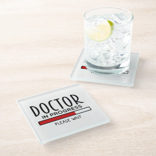 Funny Doctor in Progress Med School Student Glasuntersetzer