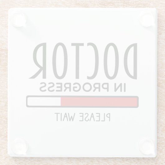 Funny Doctor in Progress Med School Student Glasuntersetzer (Rückseite)