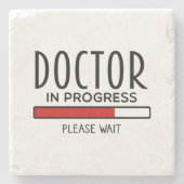 Funny Doctor in Progress Med School Student Steinuntersetzer (Vorderseite)