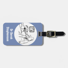 Funny Doctor Karos Feed mit Stethoscope Gepäckanhänger